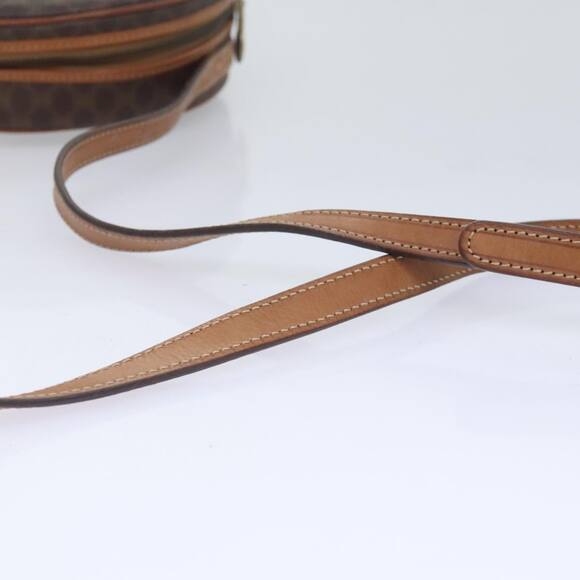 CELINE Macadam Canvas Shoulder Bag Pvc Leather Brown Gold - Picture 7 of 12